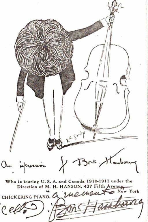 BORIS HAMBOURG - CARTOON BY RUTH SANDYS 1910
