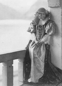 Frances James as Mary Queen of Scots, Lake Louise, Alberta