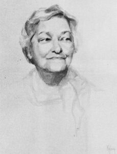 Portrait of Frances James by Myfanwy Palevich