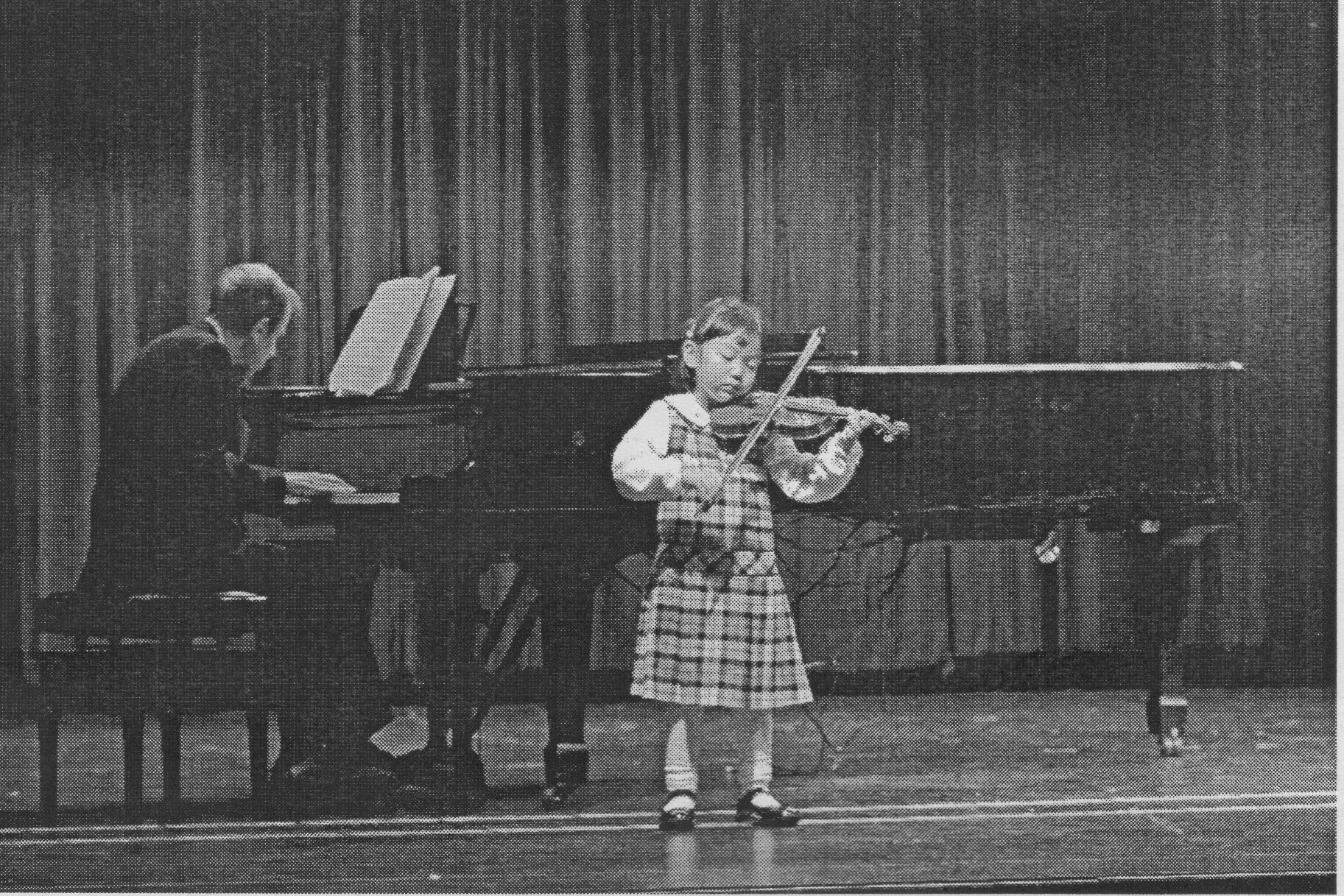 GEORGE AND A YOUNG VIOLINIST IN RECITAL, 2005