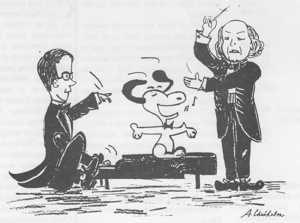 GEORGE AND ELMER, DRAWING FOR TMC BY A. CHISHOLM 1991